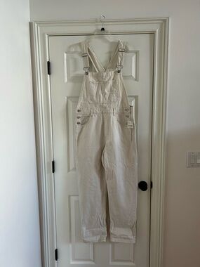 Free People - We The Free Ziggy Cream Denim Overalls